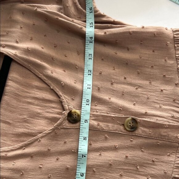 Elegant Tan Button-Down Dress - Picture 10 of 12